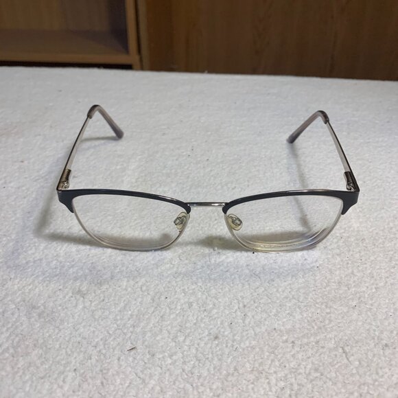 Lenton & Rusby LR5019 001 Black Eyeglasses Silver Square Full Rim 52-16 140 - Picture 4 of 11